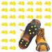 ZZXLLRO 80Pcs Ice Cleats Replacement Studs, Anti-Slip Steel Studs Slip-on Stretch Footwear, Yellow Micro Spikes for Men Hiking Winter Outdoor