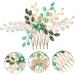Ipetboom Wedding Headpiece for Bride Rhinestone Accessories for Women Bride Hair Accessories Green Hair Accessories for Prom Bridal Hair Accessories for Women Miss Hair Comb Metal Manual - Buy Online on GoSupps.com