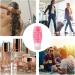 Uozonit Squeeze Bottle - Silicone Dispenser Toiletries Container - 2 in 1 Shampoo Conditioner Dispenser Leak Proof Refillable Squeezable Containers for Home Travel Pink - Buy Online on GoSupps.com