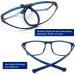 DOOViC Blue Light Filter Reading Glasses - Square Frame Large Lenses Prescription 1216 2.75x - International Shipping Available - Buy Online on GoSupps.com