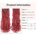 Curly Wavy Clip In Hair Extension Synthetic Matte Material 8 Pieces Clip In Hairpieces Fibre Set 24 Inch/60cm 140g Dark Red 24 Inch Dark Red - Buy Online on GoSupps.com