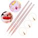 6PCS Nail Art Liner Brushes Set - UV Gel Acrylic Painting Pen with Rose Gold Handle - Buy Online on GoSupps.com