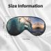 Buy Beautiful Ocean Waves Print Unisex Sleep Eye Mask | Soft Comfort Eye Shade for Travel Yoga & Shift Work - Black - Buy Online on GoSupps.com