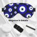 Blue Evil Eye Sleep Mask - Adjustable Soft Breathable Eye Cover for Men & Women | Pattern-122 | International Shipping - Buy Online on GoSupps.com