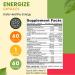 Natural Daily Energy Vitamins | Jitter-Free Focus & Mood Support | 60 Servings with Caffeine Taurine & Halal B Vitamins - Buy Online on GoSupps.com