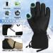 Achiou Men's Waterproof Winter Ski Gloves - Black/Grey, Large - Touchscreen Compatible - Buy Online on GoSupps.com