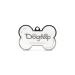 DogTap Solid digital dog brand bone with NFC chip and QR code for contact details and profile PVC metal waterproof robust 41.6 x 28.5 x 4.6 mm white