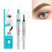 New Magic Eyebrow Pencil 3D Waterproof Microblading Eyebrow Pencil Contouring Pen Eyebrow Pencil with 4 Fork Tip Effortlessly Creates Lasting MakeUp Professional Natural Looking Eyebrows (1PC-A)