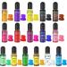 16 Color Liquid Translucent Epoxy Resin Pigment Set - Highly Concentrated Dye for DIY Jewelry and Crafts - 10ml Each - Buy Online on GoSupps.com