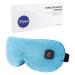 Heated Eye Mask for Dry Eyes Cordless Warm Eye Compress Styes Blepharitis 3 Temperature Settings Washable 1000mAh Gifts for Friends(Blue)