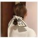Women's Vintage Bow Hair Scrunchie - White Hair Tie Rope for Classic Style - Buy Online on GoSupps.com