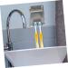 Zerodeko 5-Piece Steel Cup Stand Organizer - Shower-Mounted Toothbrush & Nail-Free Cabinet Holder - Dorm Bathroom Storage Solution (8.3x7.2x5.5cm) - Buy Online on GoSupps.com