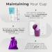 EcoBlossom Reusable Menstrual Cup Set - The Most Reliable Medical Grade Silicone Period Cups - Comfortably use for 12 Hours (2 Large Cups) Large (Pack of 2) - Buy Online on GoSupps.com
