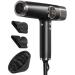 Bulesky Hair Dryer Negative Ionic Blow Dryer Set with 110 000 RPM Brushless High-Speed Motor Portable Fast Drying Low Noise Hairdryer with Magnetic Nozzle & Diffuser for Home Travel & Salon