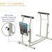 Drive Medical RTL12079 White Handicap Grab Bar for Toilets - Supportive Bathroom Safety Accessory - Buy Online on GoSupps.com