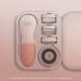 Raedia Handheld Facial Cleansing Brush - 4 Heads, Water Resistant, Lightweight Exfoliator - Dusty Pink - Buy Online on GoSupps.com