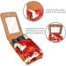 Stylish Leather Lipstick Case with Mirror | Mini Lip Gloss Organizer - White Crane Peony Flower Design - Buy Online on GoSupps.com