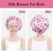 Arqumi Kids Satin Sleeping Bonnet 2-Pack - Pink+Purple Patterned Hair Bonnets for Children - Buy Online on GoSupps.com