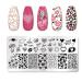 Nail Stamping Plates Rose Stamping Plate Stainless Steel Nail Design Template Tools