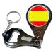 BadgeBeast.co.uk Spain Flag - Key Ring Bottle Opener and Nail Clipper