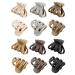 Kavya 12 Pcs Small Claw Clips Octopus Hair Clips for Fine Hair Non Slip Plastic Claw Grip Hair Claw Clips Women Mini Hairstyling Accessories for Women Girls Brown
