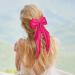 Silky Satin Hair Bows 3 Pcs Large Ribbon Bow Hair Clips Oversized Vintage Soft Long Tail Hair Slides Barrettes with Metal Clips Cute Elegant Bowknot Aesthetic Princess Hair Accessories for Women Rose Pink & White & Blue - Buy Online on GoSupps.com