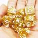 Haxtec Gold Glitter DND Dice Set - 7PCS Polyhedral Dungeons and Dragons Dice for Roleplaying Games - Buy Online on GoSupps.com