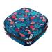 Menstrual Pad Bag with Zipper Ladies Napkin Pouch Tampons Collection Bag for Women and Girls (Strawberry Leaves)