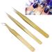 Graft Eyelashes Tweezers Ergonomic Manicure Tweezers Strong Biting Strength Exquisite Acid Proofing Antimagnetic for Manicure for Graft Eyelashes for DIY - Buy Online on GoSupps.com