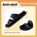 VEXTIO Adjustable Mules - Soft Footbed Non-Slip Summer Sandals for Unisex (Size 35-45) - Buckles & Birk Black - International Shipping Available - Buy Online on GoSupps.com