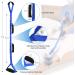 39 Inch Leg Lifter Strap with Padded Handgrips - Hip & Knee Replacement Recovery Kit - Mobility Aid Tool for Bed, Car, Wheelchair - Blue - Buy Online on GoSupps.com