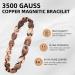 MagEnergy Pure Copper Magnetic Bracelet for Women - 3500 Gauss Magnets, Adjustable Leaf Design - Jewelry Gift - Buy Online on GoSupps.com