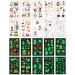Glow in The Dark Christmas Temporary Tattoos for Kids - Santa, Reindeer, Snowman & More | 10 Sheets 120PCS Holiday Party Supplies - Buy Online on GoSupps.com
