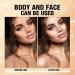 Glitter Body Highlighter Powder - Silvery Face & Body Shimmer for Glow Makeup with Sponge Head - Buy Online on GoSupps.com