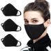 3 Pack Black Protect Cover Bandana Balaclavas | Cotton Anti-dust Mouth Cover Face Mask | For Men & Women | 2-Layer Reusable Fashion Washable Cover - UK SELLER (Pack 3 Black)