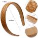 Loneedy 4x Checked Leather Headband - Stylish Wide Padded Non-Slip Hair Band for Girls & Women in Black Brown Blue White - International Shipping Available! - Buy Online on GoSupps.com