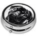 Cute Black Pug Dog Mini Round Pill Box | 3 Compartment Medicine Organizer | Portable Travel Pill Case for Home & Office - Buy Online on GoSupps.com