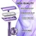 Double Edge Safety Razor for Women - Purple Eco-Friendly Includes 10 Blades & Silicone Cover - Durable Metal for a Smooth Shave - Buy Online on GoSupps.com