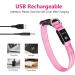 Luminous Waterproof Dog Collar - Adjustable Flashing LED Light for All Sizes - Pink (28-40cm) - Enhanced Night Visibility - Buy Online on GoSupps.com