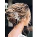 Bridal Crystal Hair Comb with Pearls | Wedding Hair Accessories for Women and Girls - Silver - Buy Online on GoSupps.com
