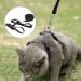 Adjustable Cat Leash & Dishes Set | Safe Harness for Kittens Puppies & Rabbits - 120cm Nylon Breakout Vest - Buy Online on GoSupps.com