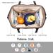 Pipi Bear Diaper Bag Backpack | Stylish Jacquard Maternity Nappy Bag for Mom and Dad with Changing Pad - Cream - Buy Online on GoSupps.com