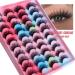 20Pairs Fake Eyelash Lashes Synthetic Fibers Wispy 4 Styles Fluffy Natural Look Suitable for Professionals Makeup Salons Beauty Schools Makeup Artists Use - Buy Online on GoSupps.com
