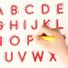 Magnetic Alphabet Sign Board - Educational ABC Letters Drawing Board for Kids | Preschool Gift in Red - Buy Online on GoSupps.com