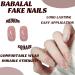 BABALAL Pink Chrome Square Press on Nails - Medium Fake Acrylic Squoval Nails for Women and Girls | BBFNB03 - Buy Online on GoSupps.com
