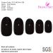 Buy Dark Beauty Bling Art Gel False Nails - 24 Glitter Medium Tips with Glue | Shop Quality Artificial Nails for International Shipping - Buy Online on GoSupps.com