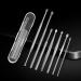 8 Pcs Professional Double-Headed Ear Wax Removal Kit - Stainless Steel Ear Cleaner with Cleaning Brush and Storage Box - Suitable for Kids & Adults - Silver - Buy Online on GoSupps.com