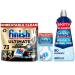 Bundle of Finish Ultimate Plus Infinity Shine Dishwasher 73 Tablets Bundle 1 Dishwasher Freshener 4ml 1 x Rinse Aid 400ml