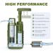 Purewell Water Purifier Pump with Replaceable 0.01 Micron Carbon Filter - 4 Stage Filtration for Camping, Hiking, Backpacking - Portable Outdoor Emergency Gear - Buy Online on GoSupps.com