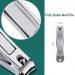 Jeopoom Stainless Steel Nail Clipper - High Quality Curved Design for Safe & Precise Cutting - Perfect for Fingernails & Toenails - Silver - Buy Online on GoSupps.com